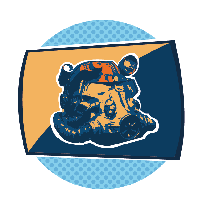 Afbeelding denkende karakter met idee